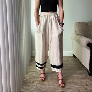 Vintage Linen Wide Leg Pants